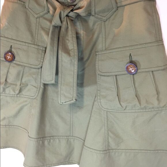 NWT Nanette Lepore Outback Skirt Cactus Green Sz 0 - Picture 2 of 5